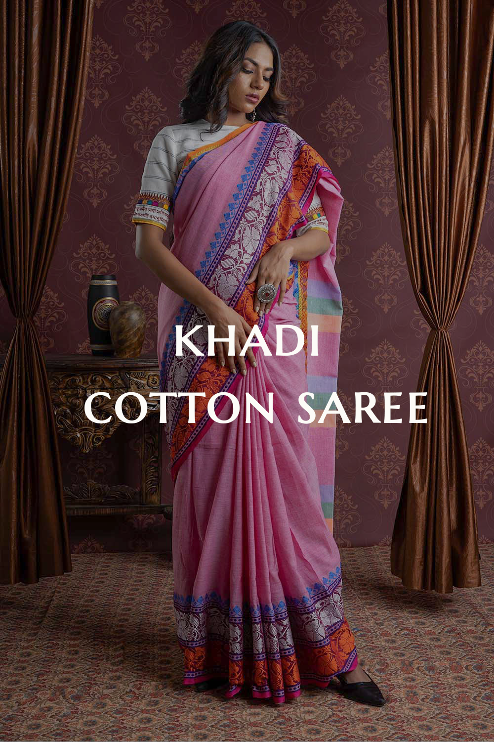 Khadi cotton saree