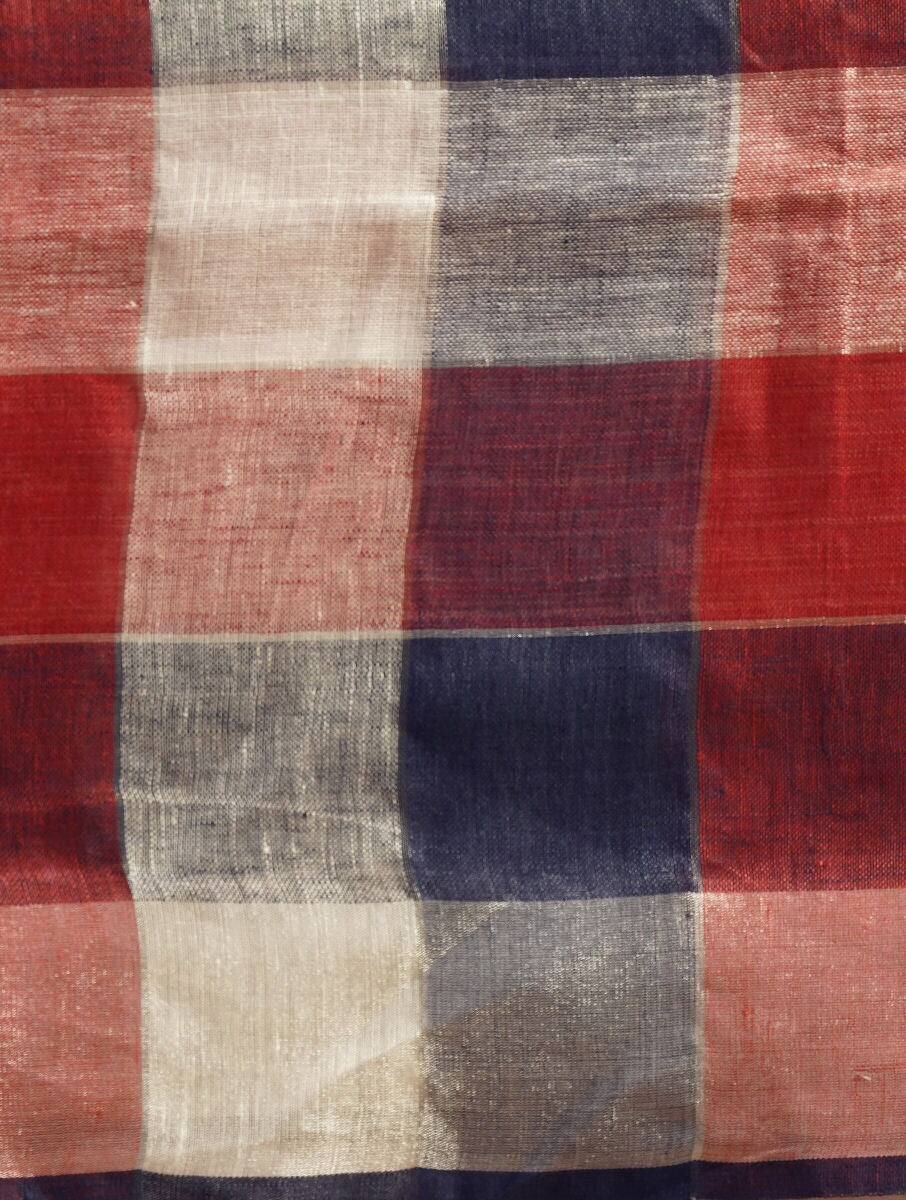 Vibrant Checks and Multicolor Linen Saree