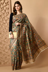 Enchanting Pure Tussar Silk Madhubani Saree Handcrafted for Classy Events