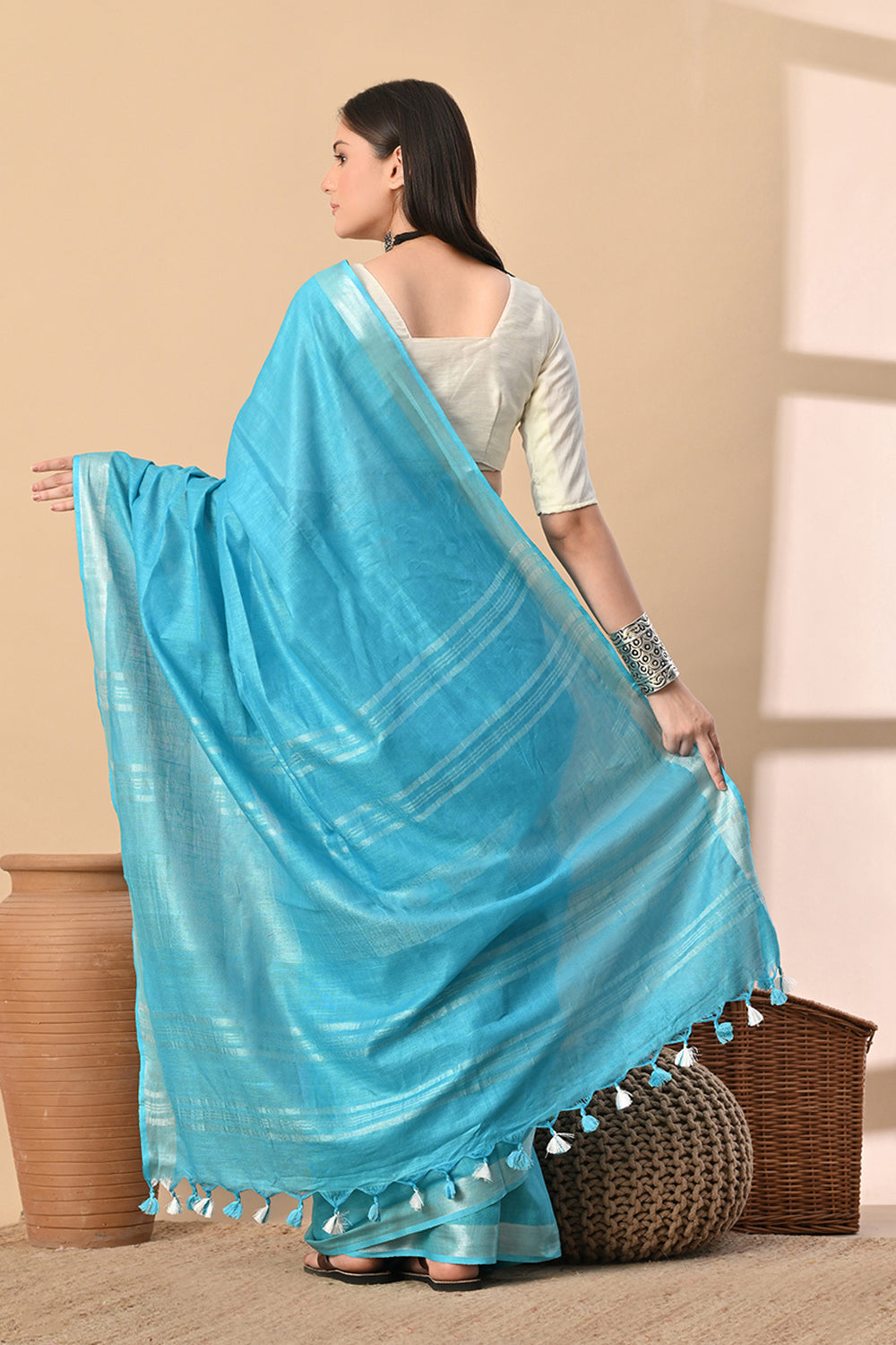 Neel Tara – Sky-Kissed Elegance in Handwoven Cotton
