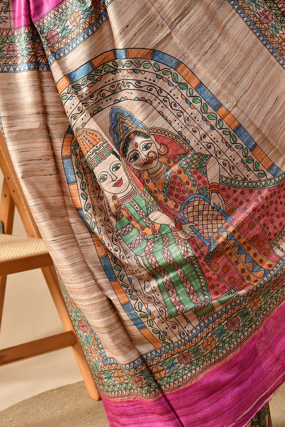 Eco-friendly handwoven pure tussar silk saree of 6.5 mtr. length, perfect for dry clean keeping the quality intact