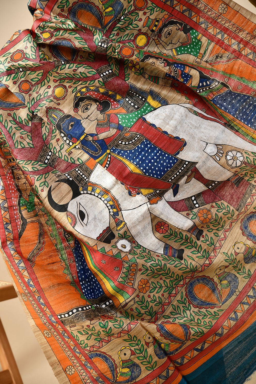 Handwoven pure tussar silk saree of 6.5 mtr length, eco-friendly and ideal for dry clean