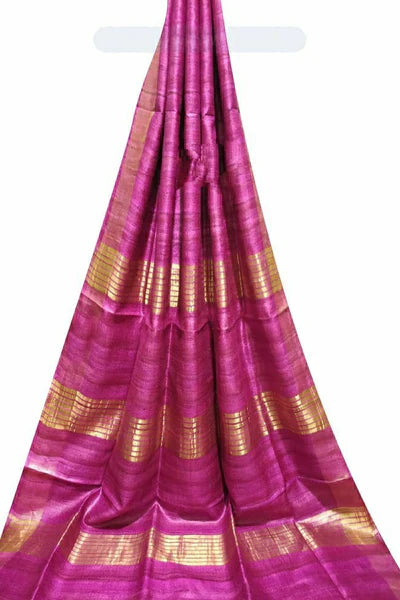 LIGHT PURPLE COLOUR TUSSAR GICCHA SILK SAREE