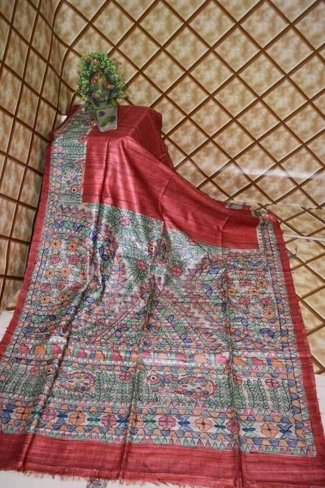 Madhubani Hand Painted Sarees