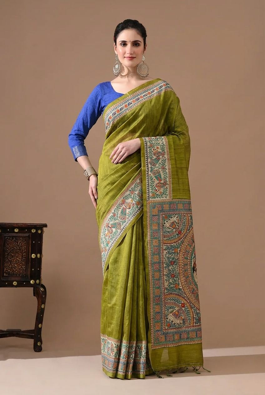 Madhubani Hand Painted Sarees