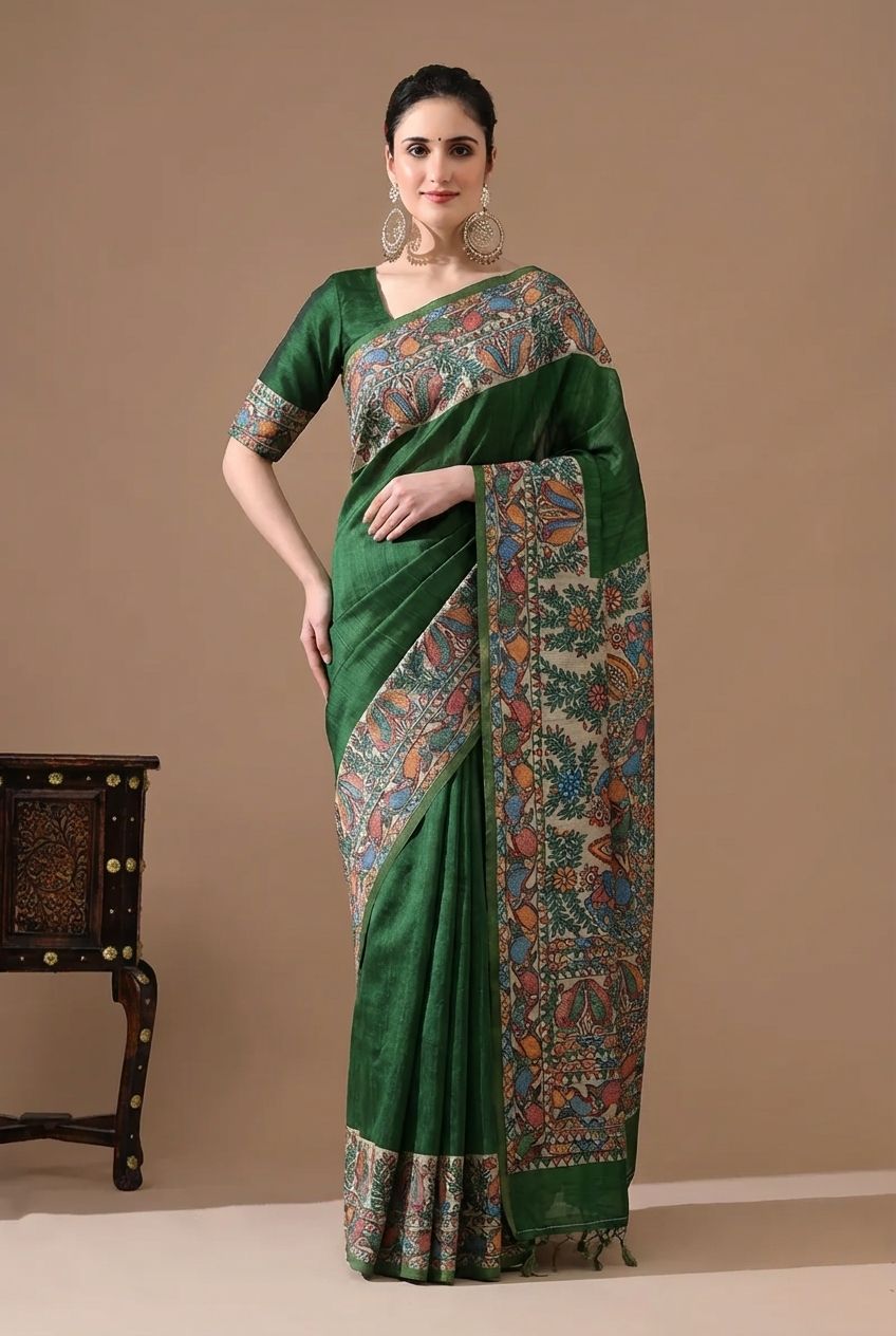Madhubani Hand Painted Sarees