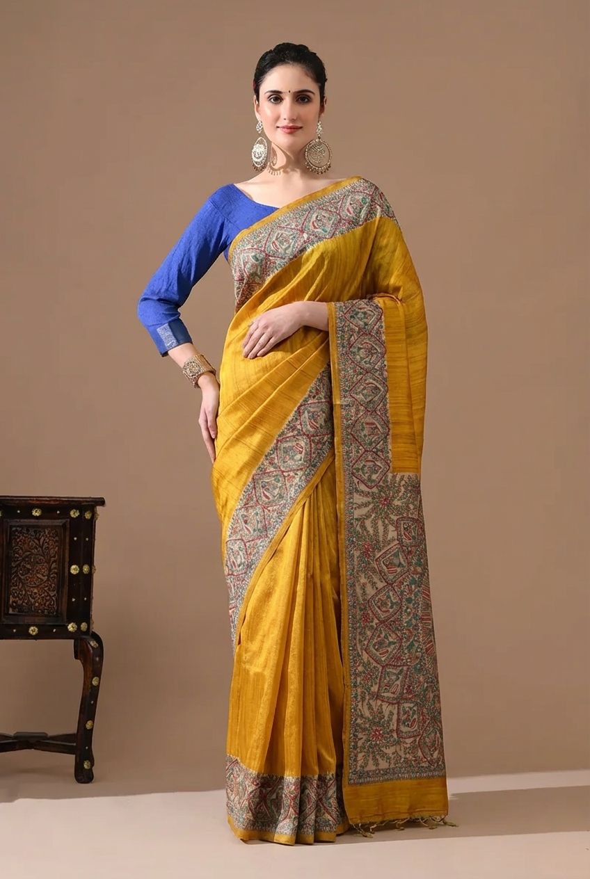 Madhubani Hand Painted Sarees