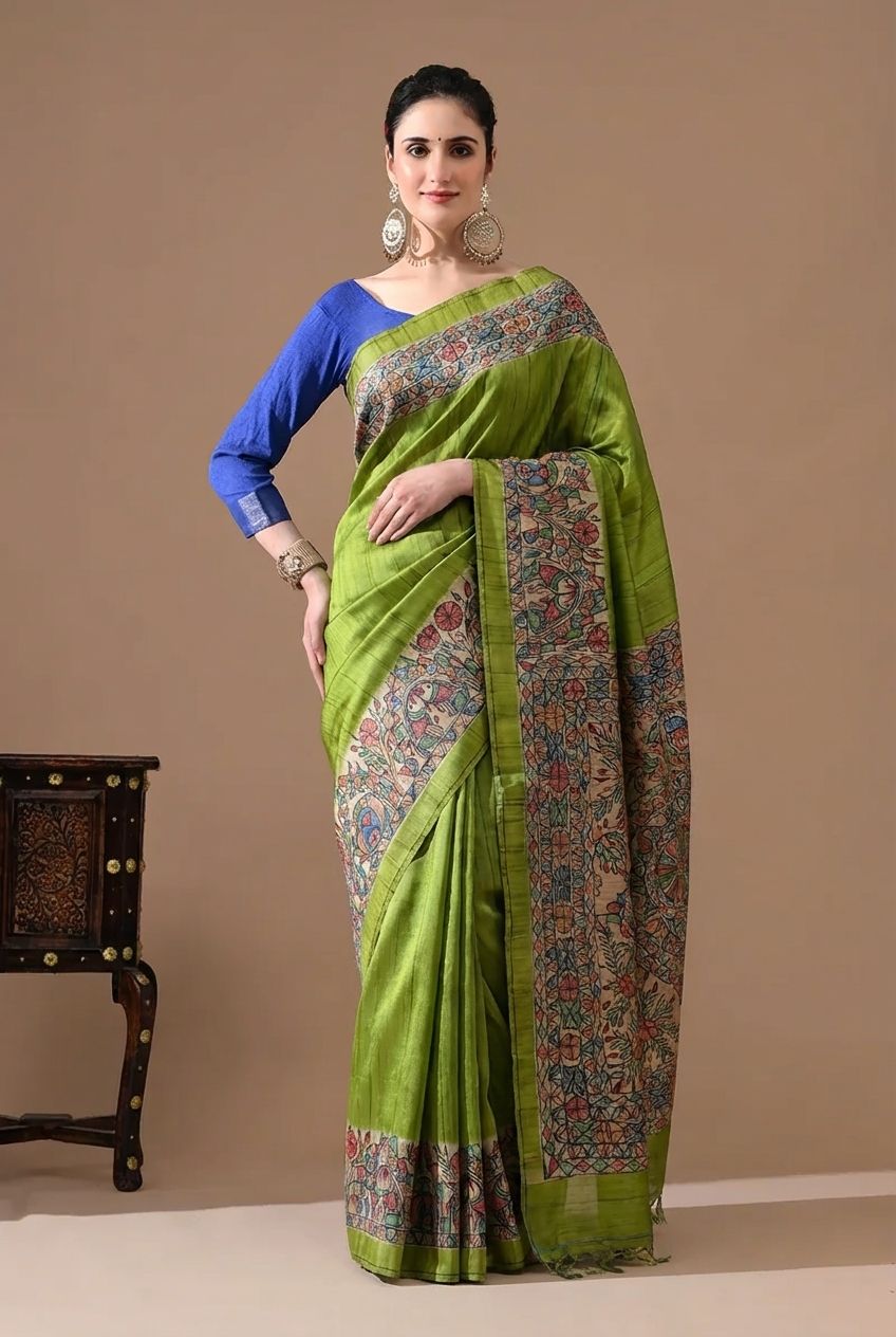 Madhubani Hand Painted Sarees