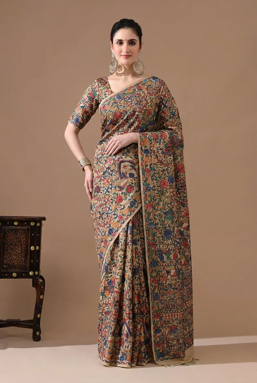 Madhubani Hand Painted Sarees