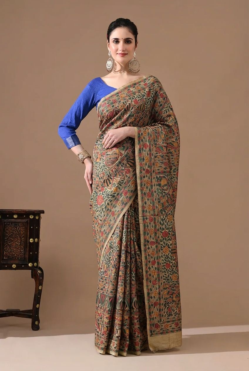 Madhubani Hand Painted Sarees