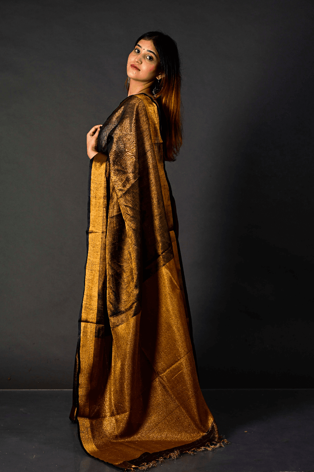 TISSUE LINEN SAREE