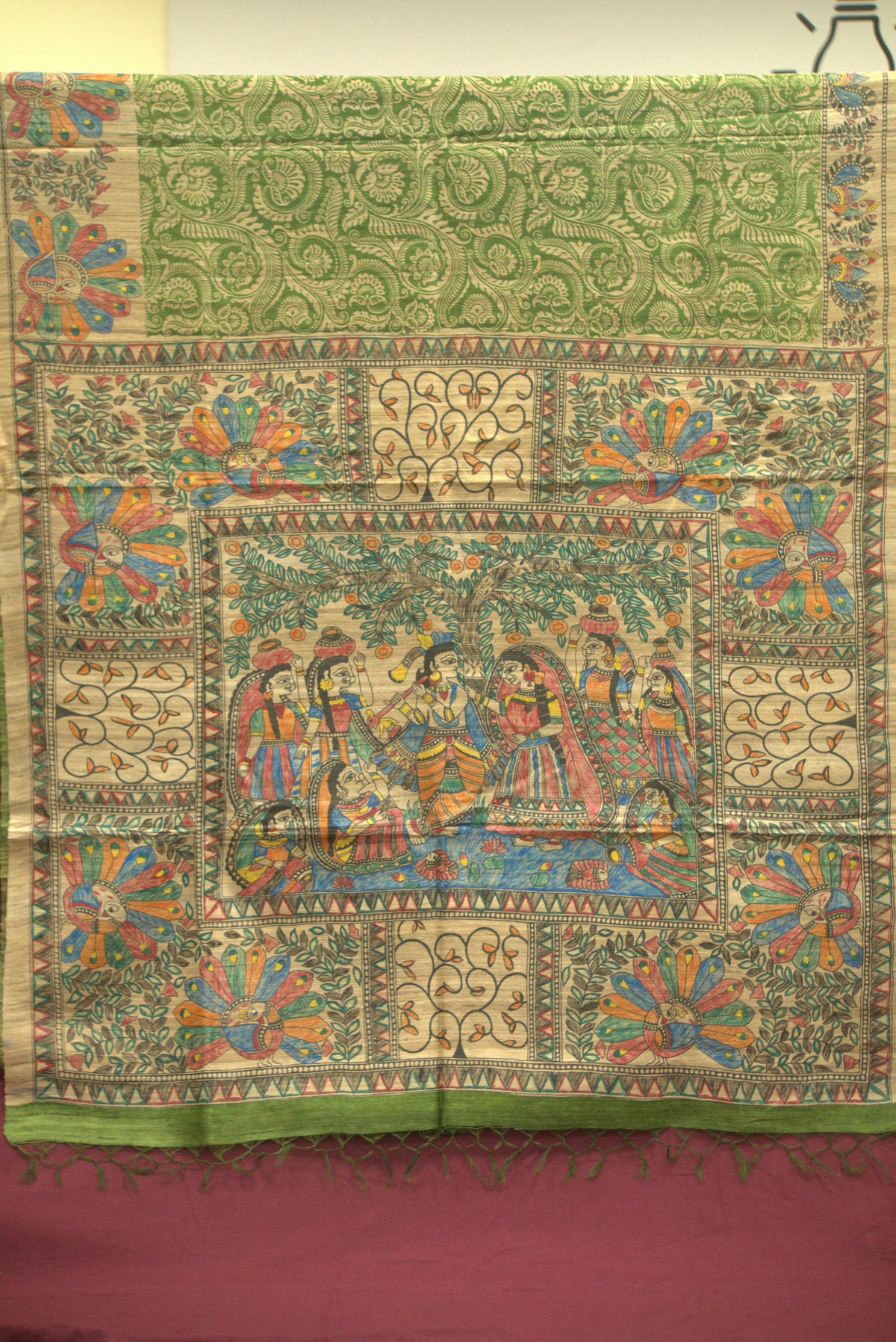 Madhubani Handcrafted HandPainted Saree