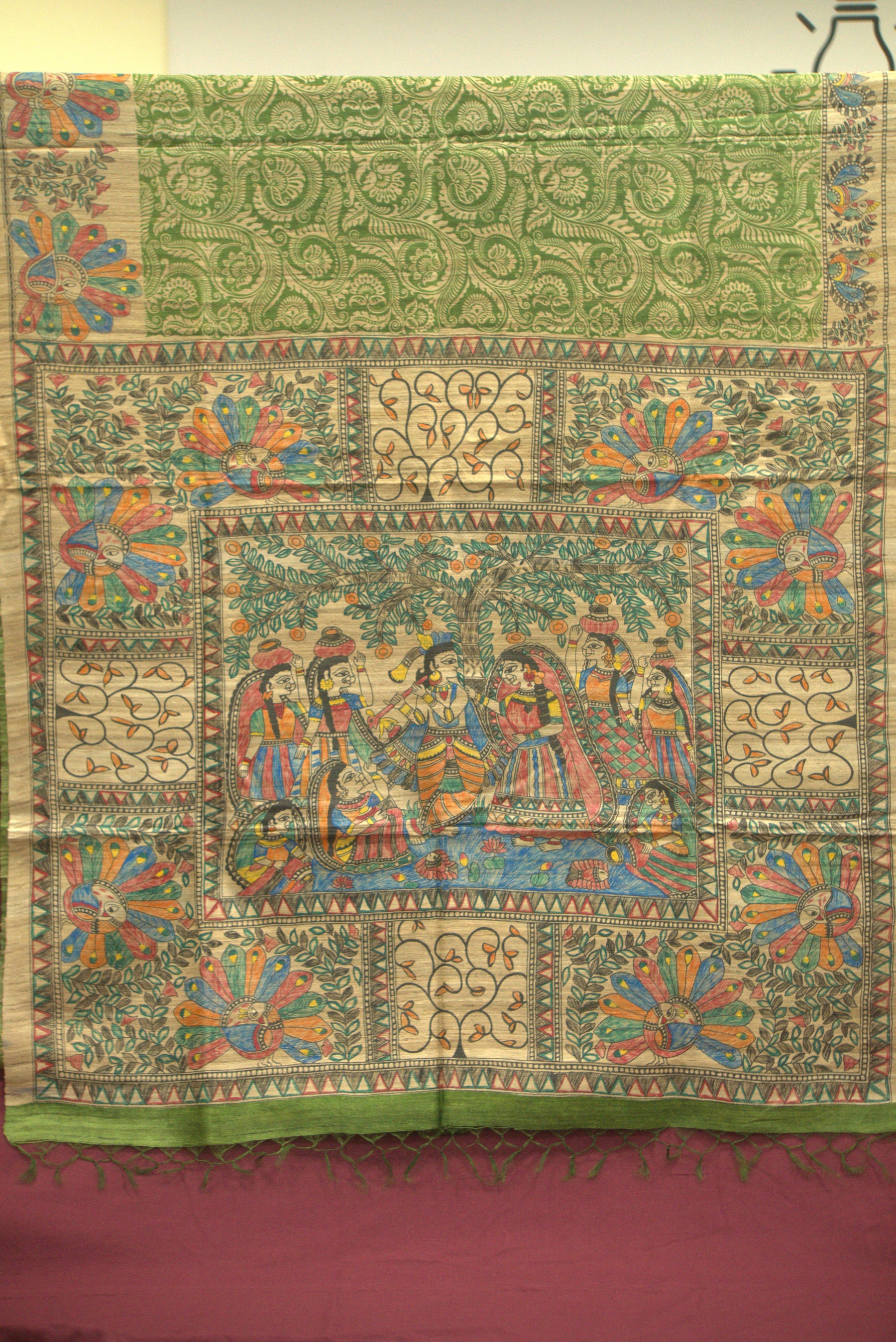 Madhubani Handcrafted HandPainted Saree