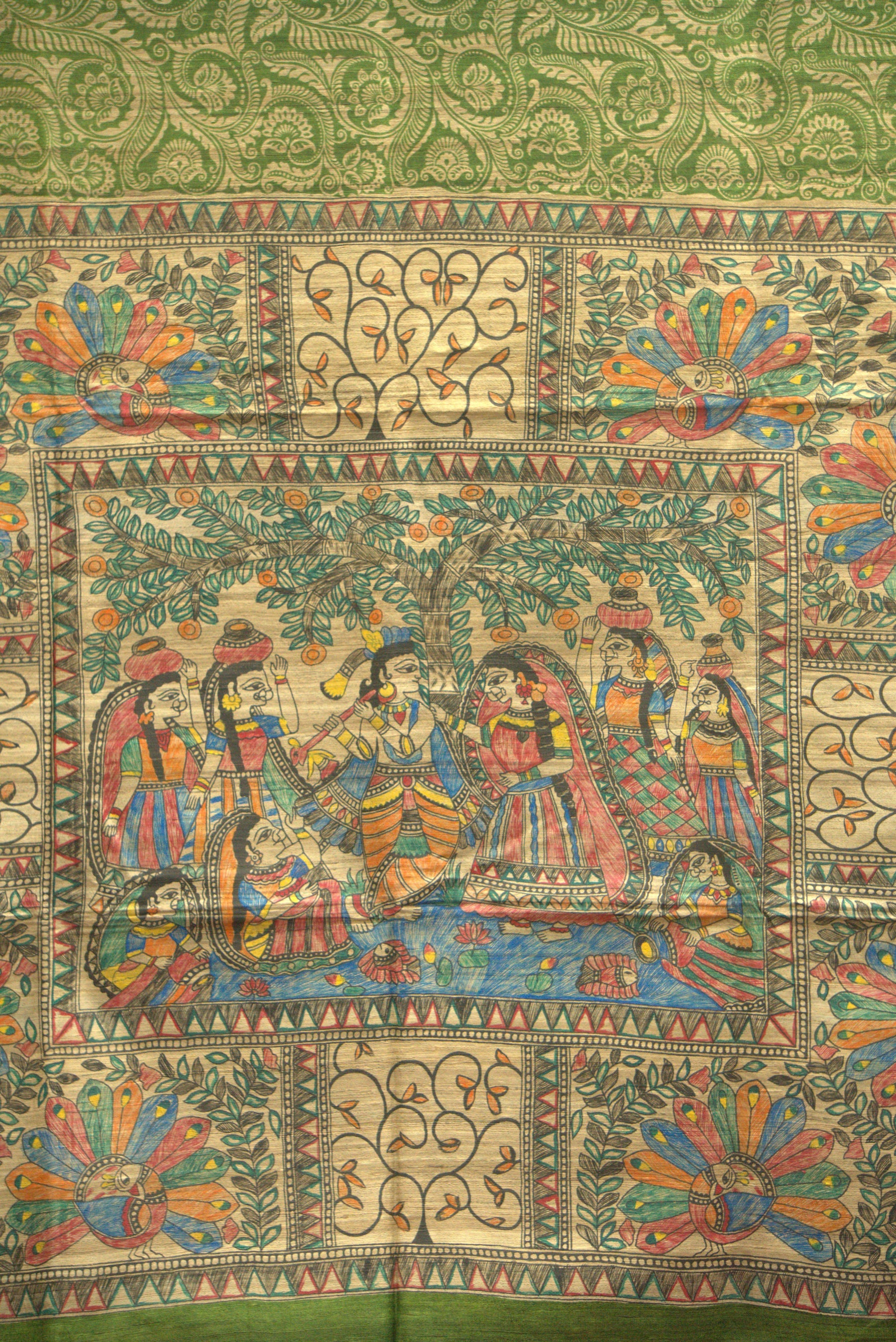 Madhubani Handcrafted HandPainted Saree