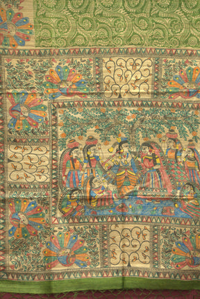 Madhubani Handcrafted HandPainted Saree