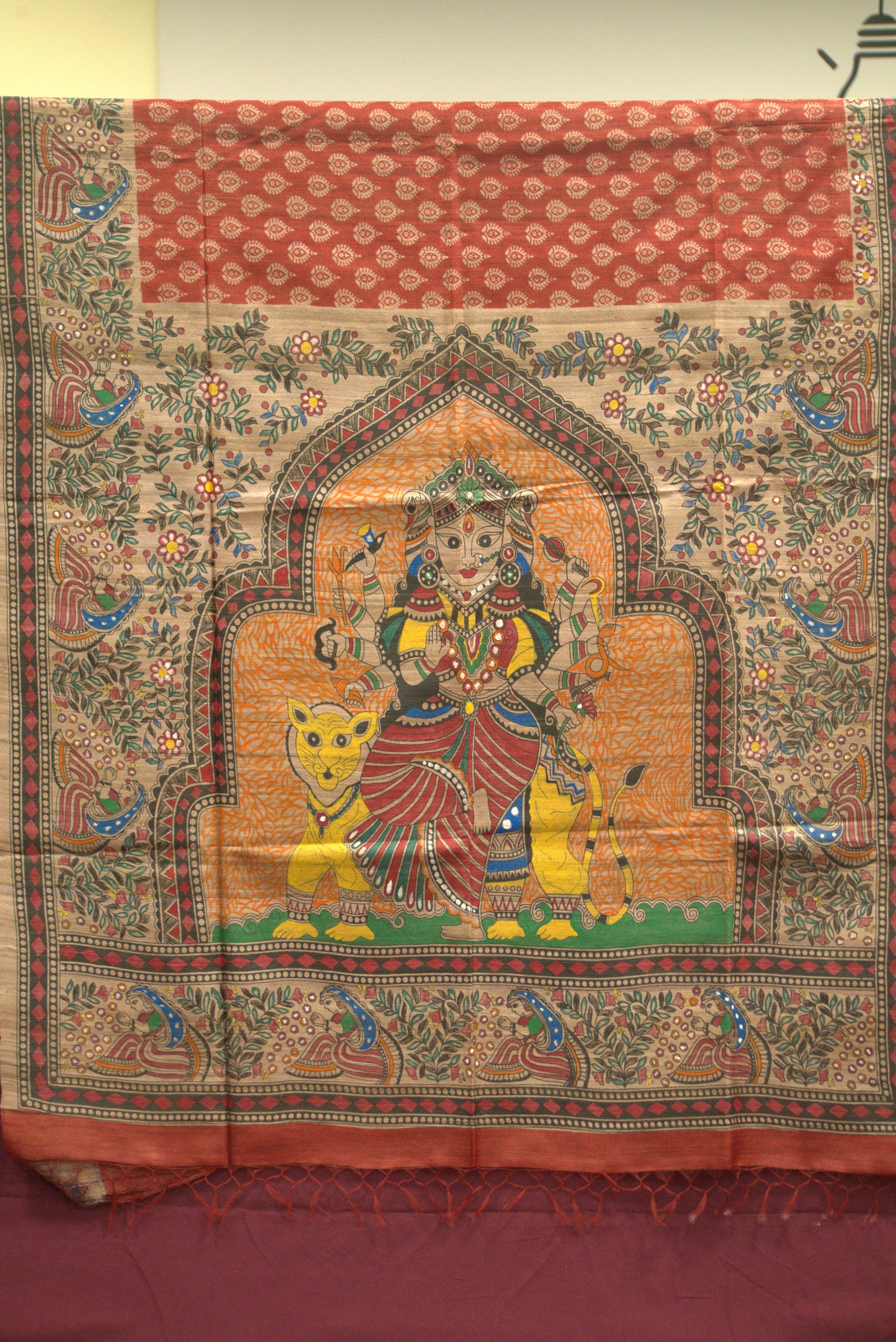 Madhubani Handcrafted HandPainted Saree