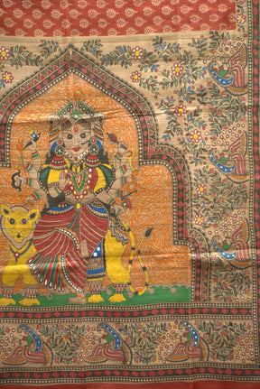 Madhubani Handcrafted HandPainted Saree
