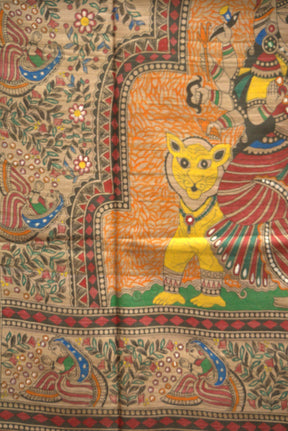 Madhubani Handcrafted HandPainted Saree