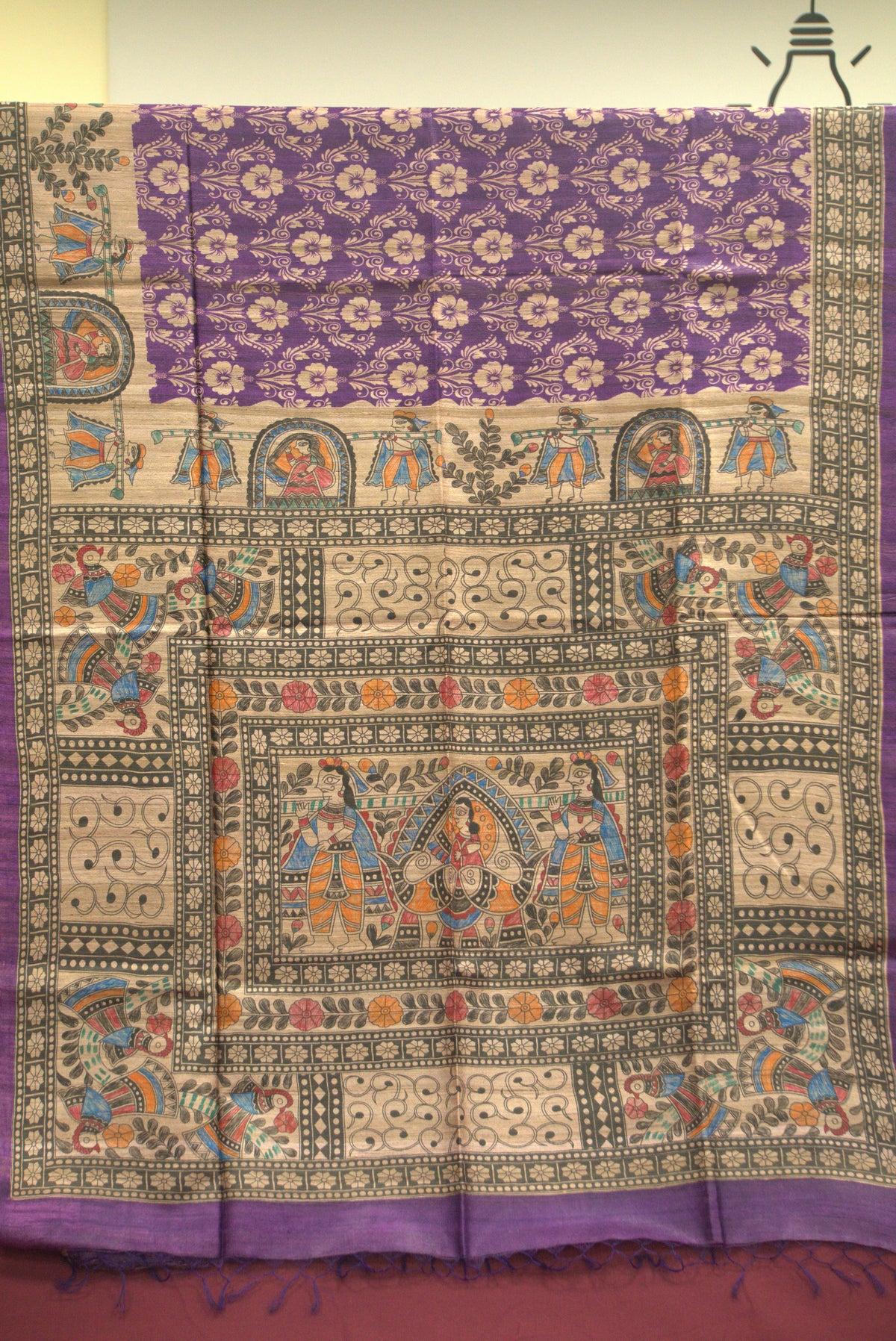Madhubani Handcrafted HandPainted Saree