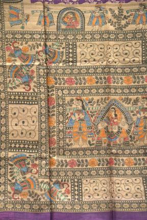 Madhubani Handcrafted HandPainted Saree