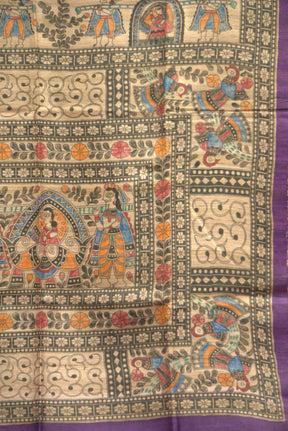 Madhubani Handcrafted HandPainted Saree