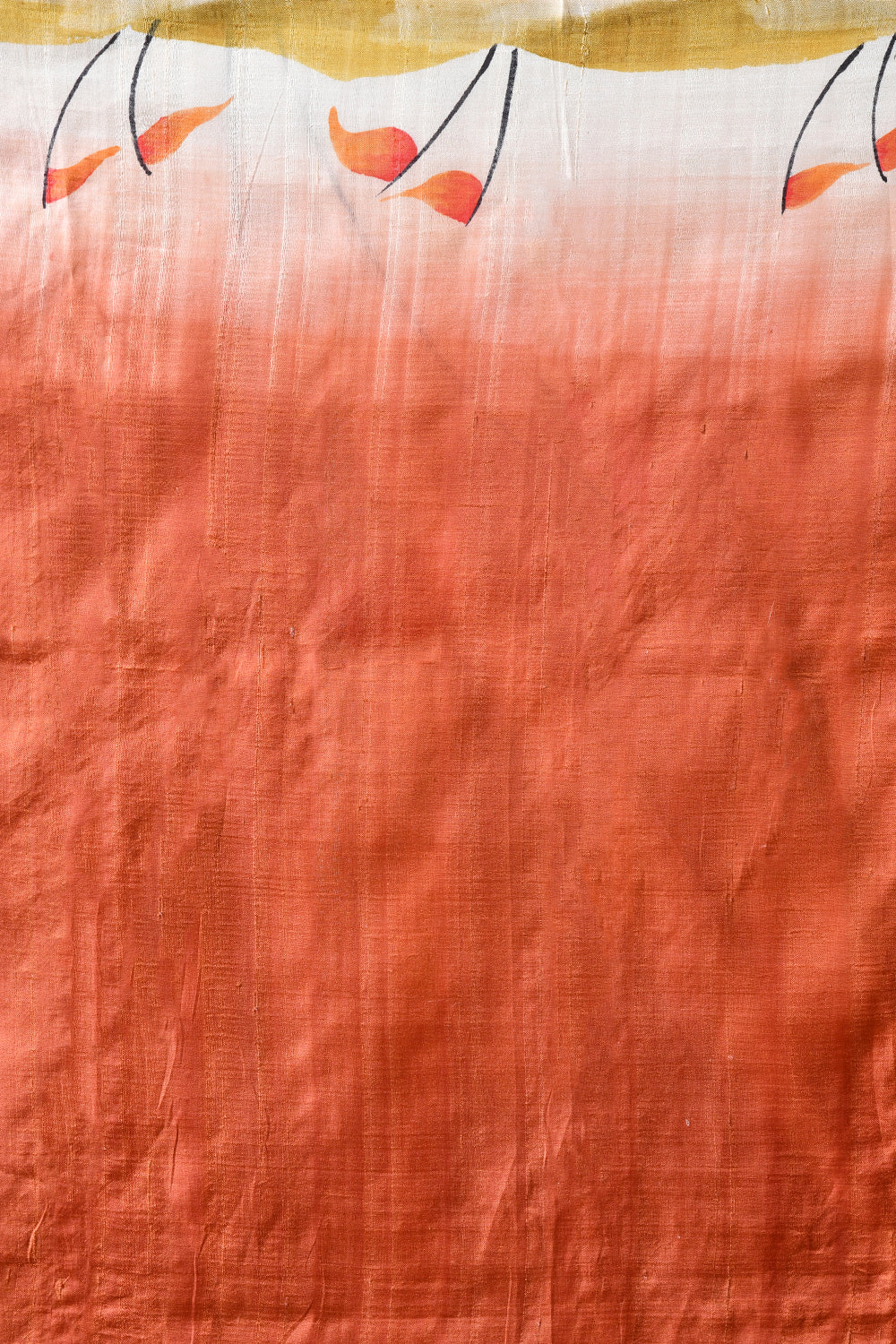 Handcrafted Hand-Painted Tussar Silk Saree – Bhasha Bharat Tussar Silk