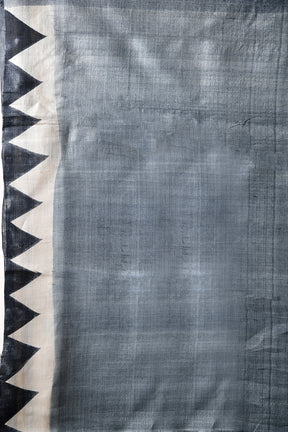 Handcrafted Hand-Painted Tussar Silk Saree – Bhasha Bharat