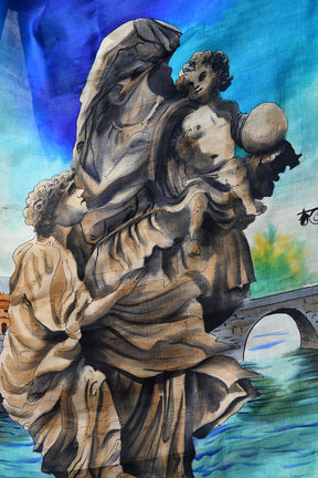 Handcrafted Hand-Painted Tussar Silk Saree – Bhasha Bharat