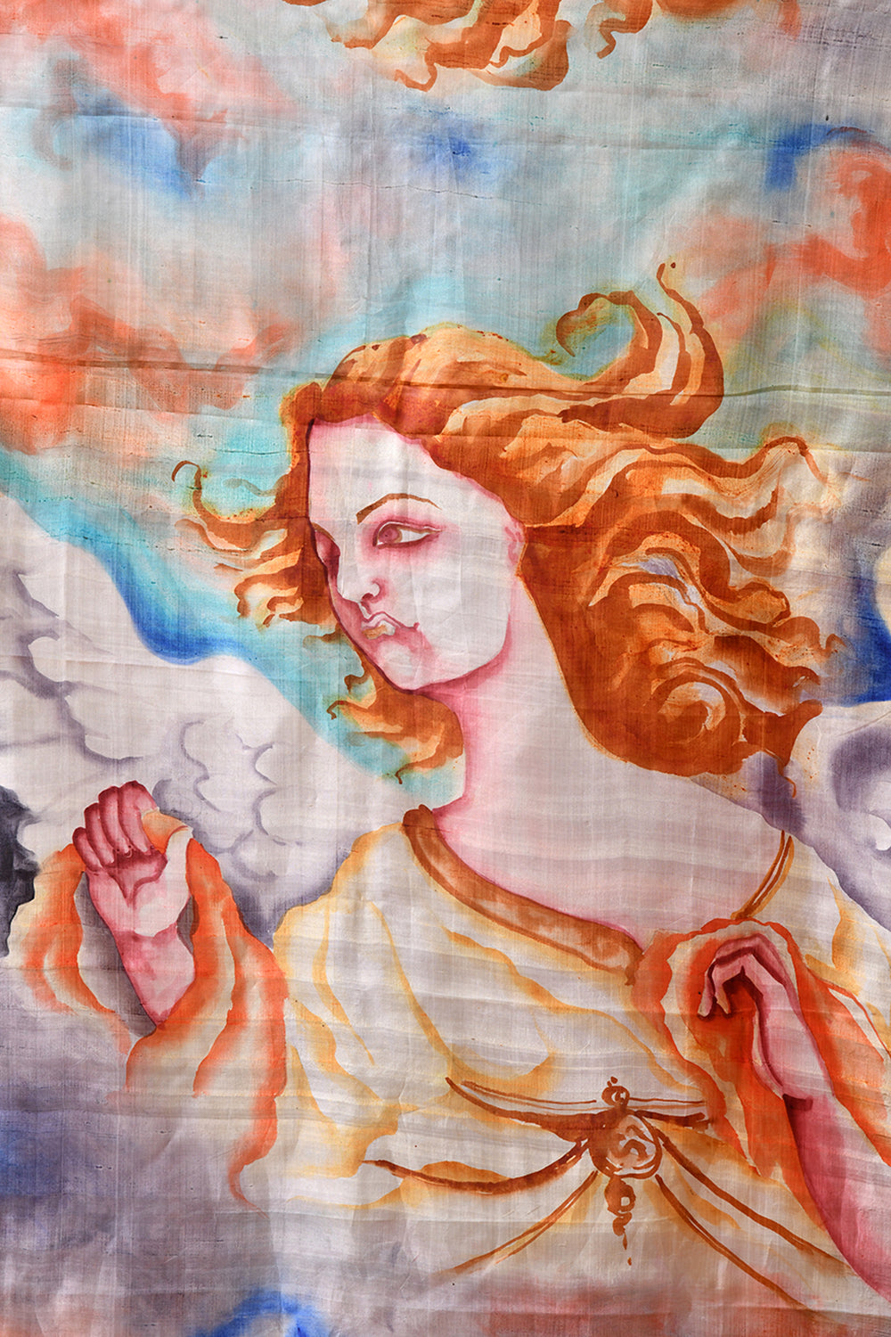 Handcrafted Hand-Painted Tussar Silk Saree – Bhasha Bharat