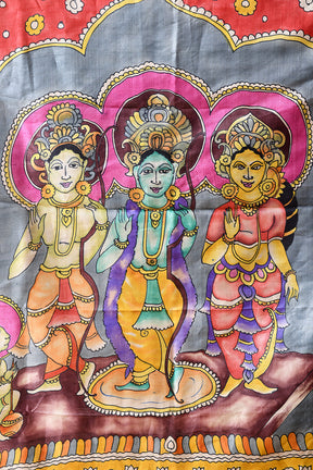 Handcrafted Hand-Painted Tussar Silk Saree – Bhasha Bharat