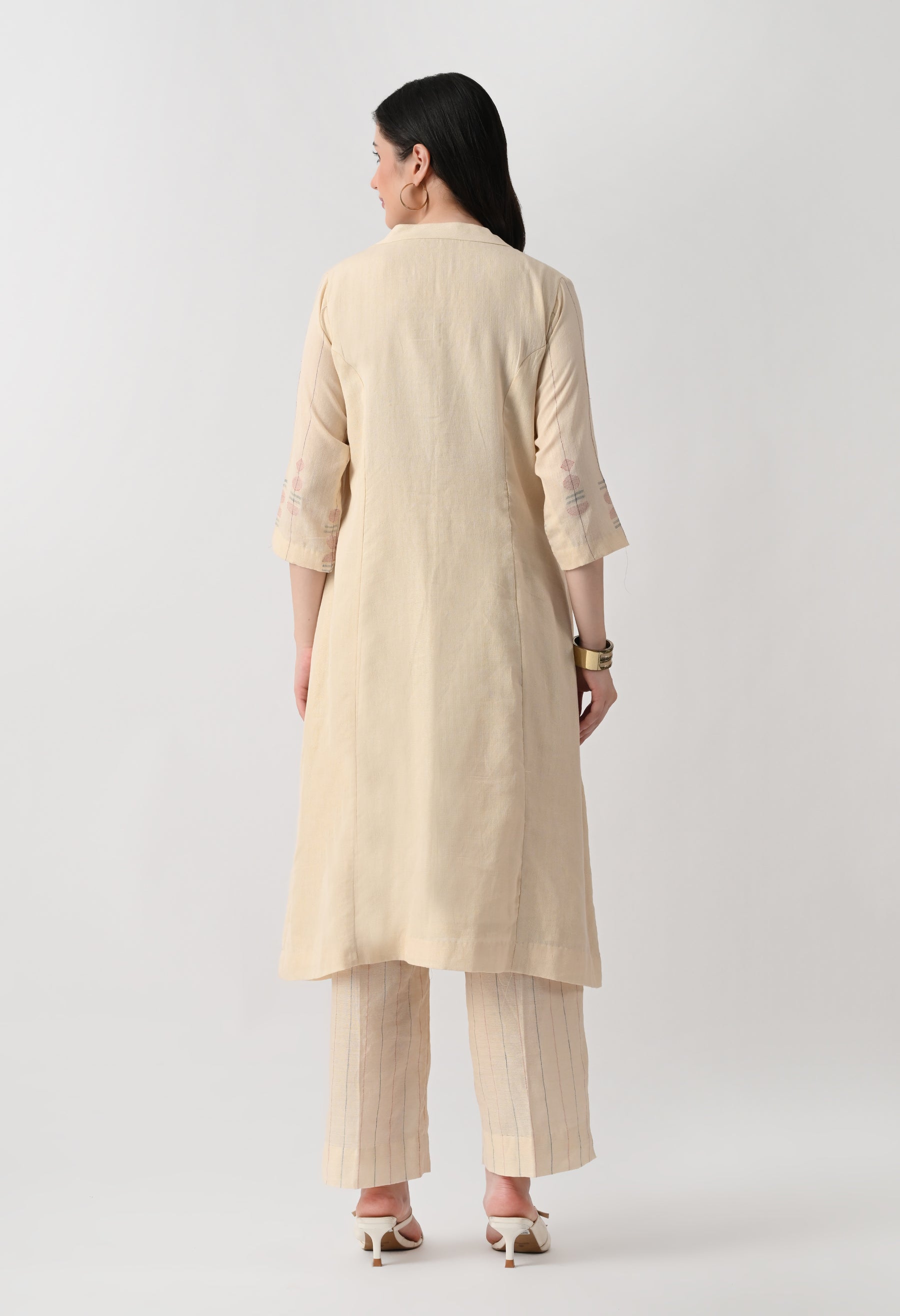 Ivory Weave Kurta Set