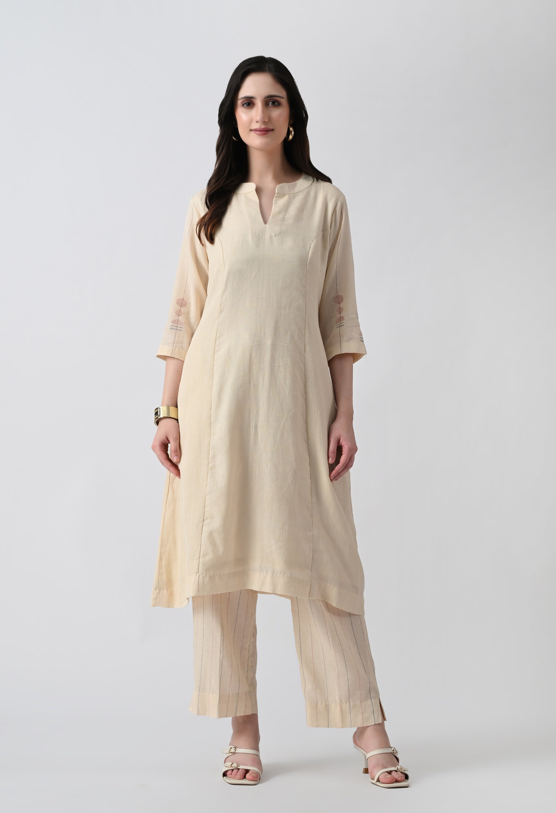 Ivory Weave Kurta Set