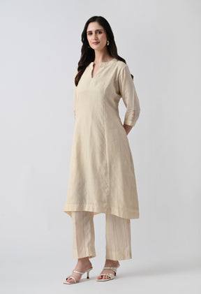 Ivory Weave Kurta Set