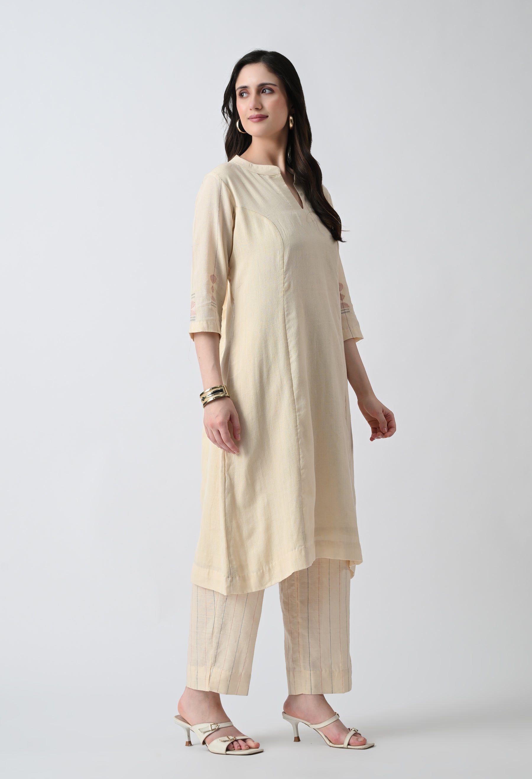 Ivory Weave Kurta Set