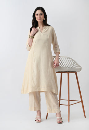 Ivory Weave Kurta Set