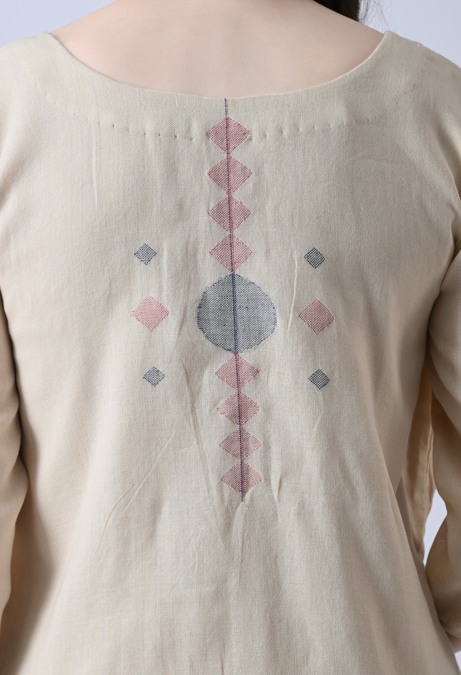 Corporate Ivory Handloom Co-ord Set