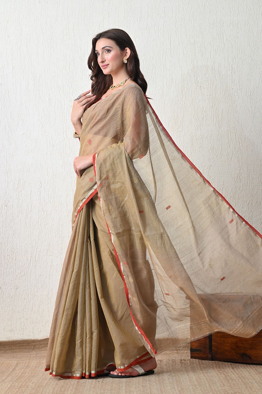 Sutrangini Saree- Natural dyed saree - Dhanshree