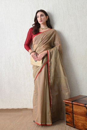 Sutrangini Saree- Natural dyed saree - Dhanshree