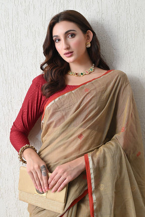 Sutrangini Saree- Natural dyed saree - Dhanshree