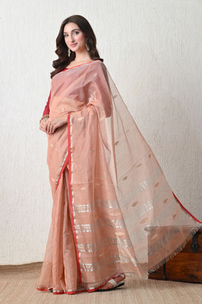 Sutrangini Saree -Natural Dyed Yarn - Gulabi