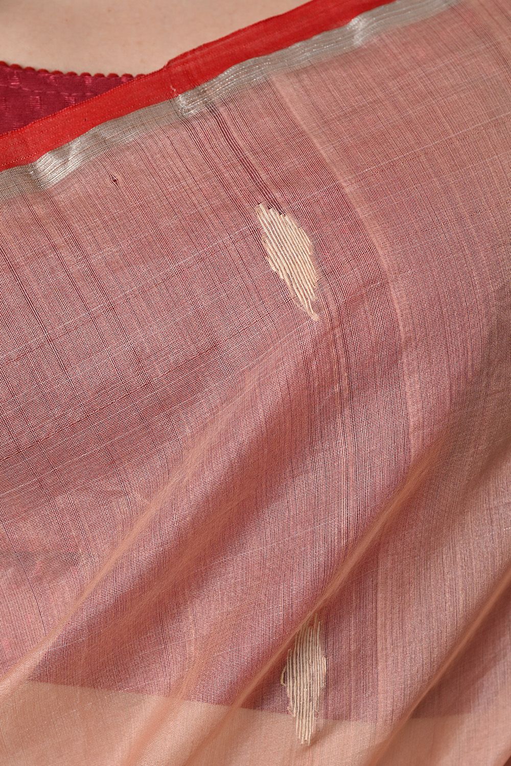 Sutrangini Saree -Natural Dyed Yarn - Gulabi