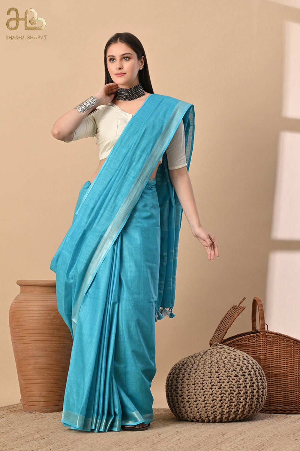 Neel Tara – Sky-Kissed Elegance in Handwoven Cotton