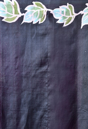 Handcrafted Hand-Painted Tussar Silk Saree – Bhasha Bharat