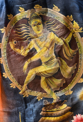 Handcrafted Hand-Painted Tussar Silk Saree – Bhasha Bharat