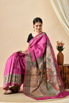 Eco-friendly handwoven pure tussar silk saree of 6.5 mtr. length, perfect for dry clean keeping the quality intact