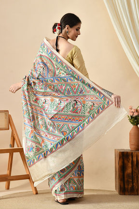 Handwoven pure Tussar Silk saree, 6.5 mtr in length, eco-friendly, recommended dry clean, perfect to buy online