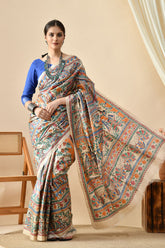 Tradition Embraces Trend: Authentic Madhubani Handwoven Tussar Silk Saree