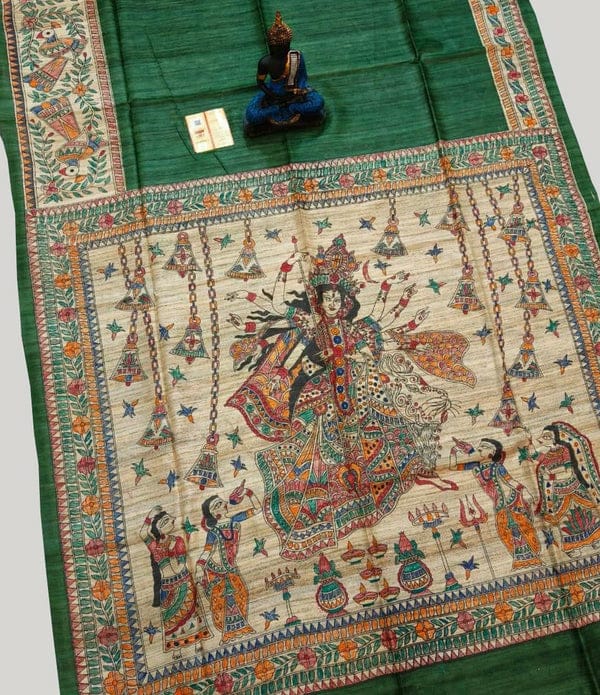 Madhubani Handcrafted HandPainted Saree