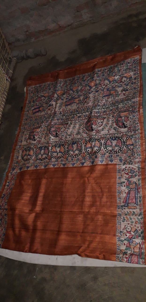 Madhubani Hand Painted Sarees