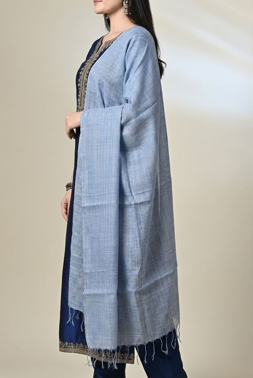 Handloom tussar silk stole